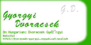 gyorgyi dvoracsek business card
